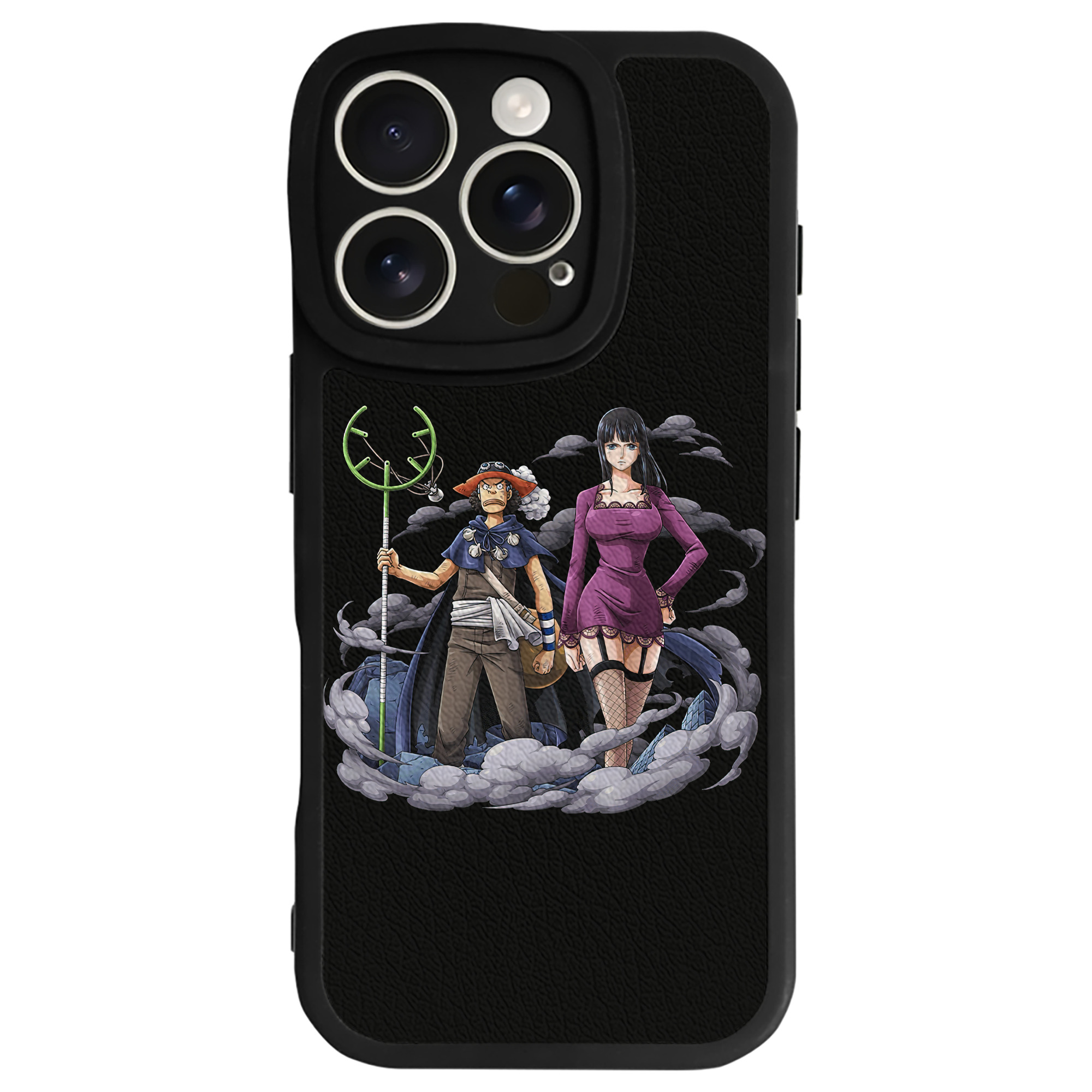 （画像用） ワンピース ニコ・ロビン ONE PIECE Nico Robin 【iPhone 16シリーズ対応】シリコンスマホケース（レザー調） 材質：シリコン